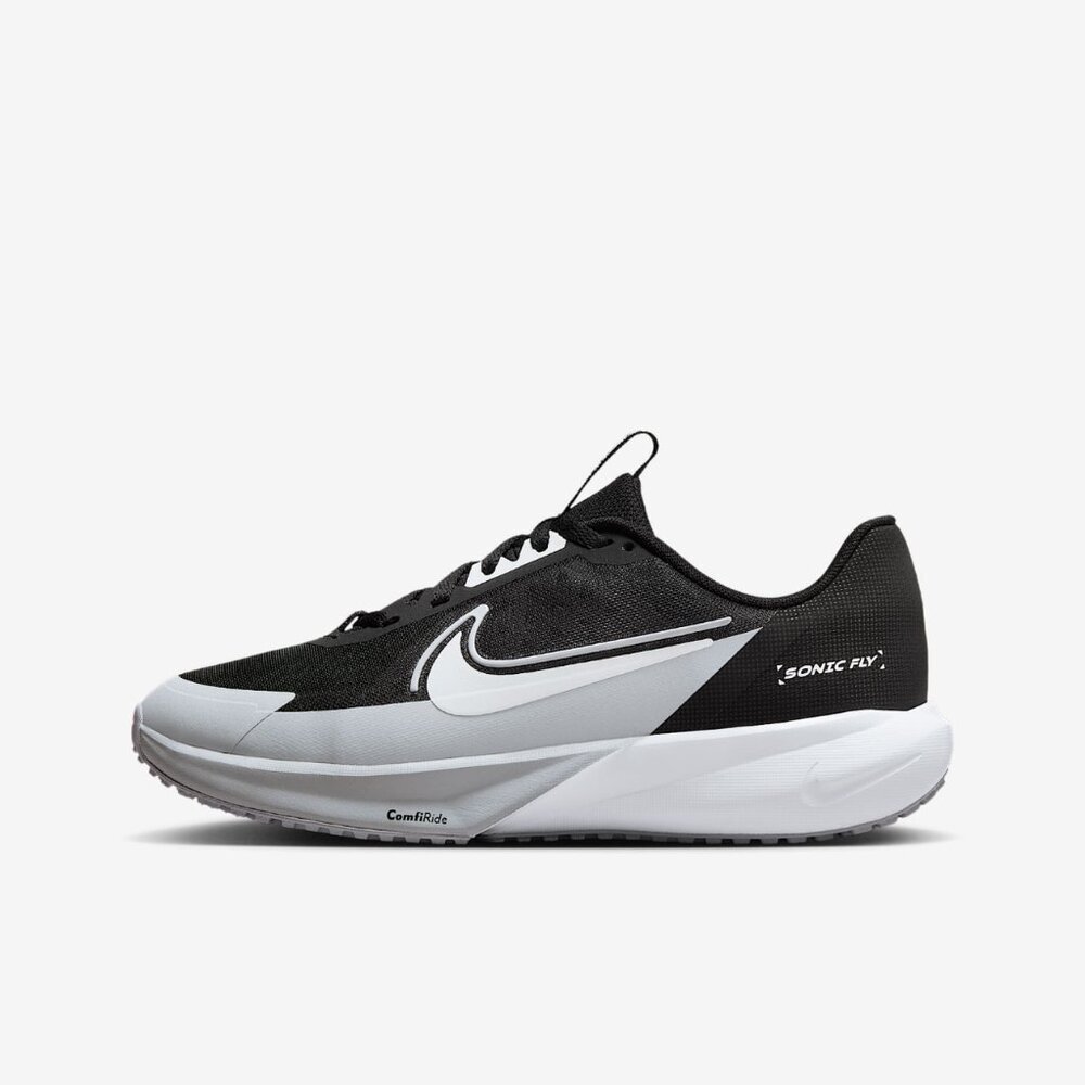Nike GS Sonic Fly Black Wolf Grey White FZ0017-001 Size 4Y - Picture 3 of 4